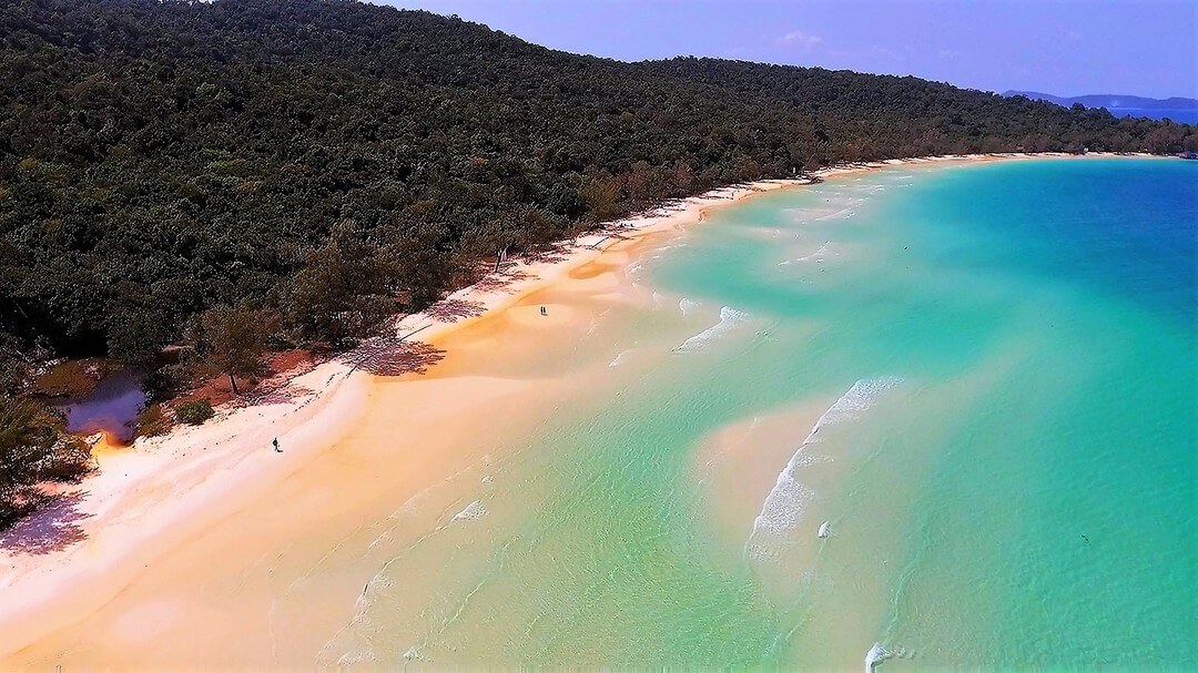Clear Water Bay on Koh Rong Samloem by Drone